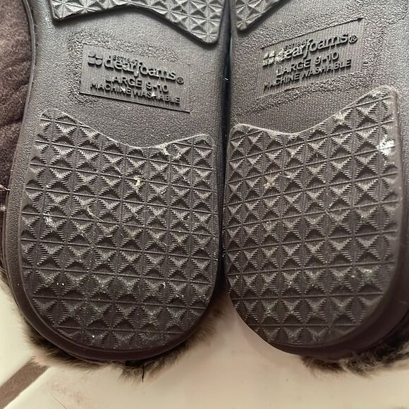 Dearfoams Brown Indoor Outdoor Machine Washable Slippers Mules Dark Brown L 9-10 - Picture 9 of 11